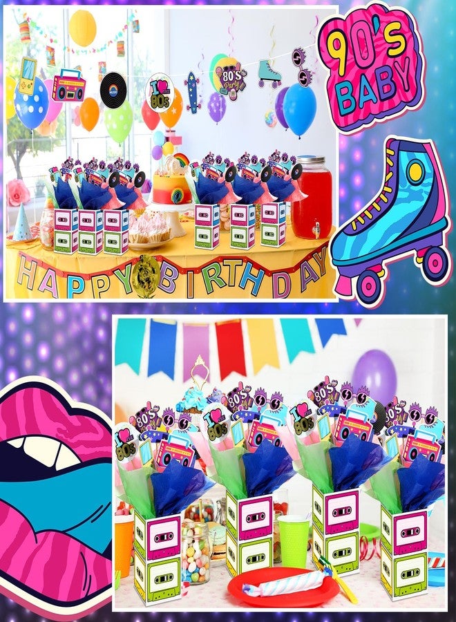 Weekgrat مجموعة ويكغرات المكونة من 12 مجموعة من زينة حفلات الثمانينيات الكلاسيكية، تتضمن قطع مركزية مستوحاة من الثمانينيات، وأغطية طاولات بتصميم موسيقى الهيب هوب الكلاسيكية مع علبة شريط كاسيت، وقصاصات وأعواد من الثمانينيات لتزيين حفلات استقبال المولود وأعياد الميلاد. - Image 5